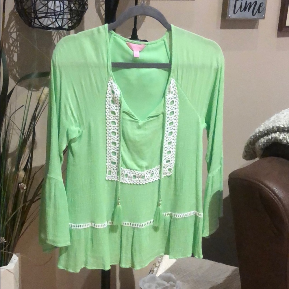 Lily Pulitzer Lime Green Top